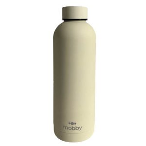 BOTELLA TERMICA DOBLE PARED 500ML CREMA MOBBY