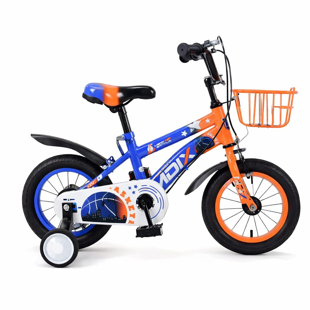 BICICLETA INFANTIL 12 PULGADAS NARANJA/AZUL