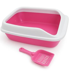 ARENERO SEMI CERRADO CON PALA SANITARIA ROSA