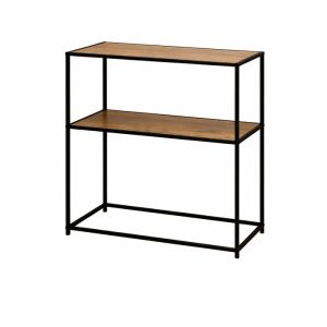 MESA 2 NIVELES 62.5X30X75.5CM MADERA Y METAL